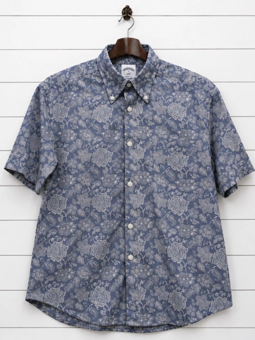 Brooks Brothers Blue Floral Oxford Shirt S Classic Ivy Heritage Style
